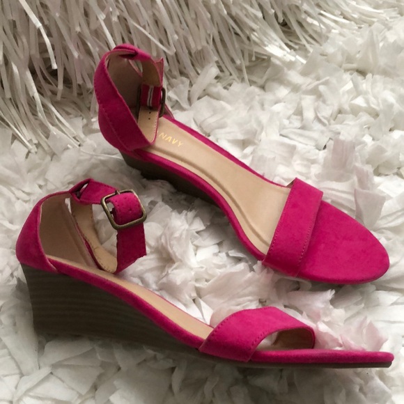 Old Navy Shoes - Pink Wedge Sandals